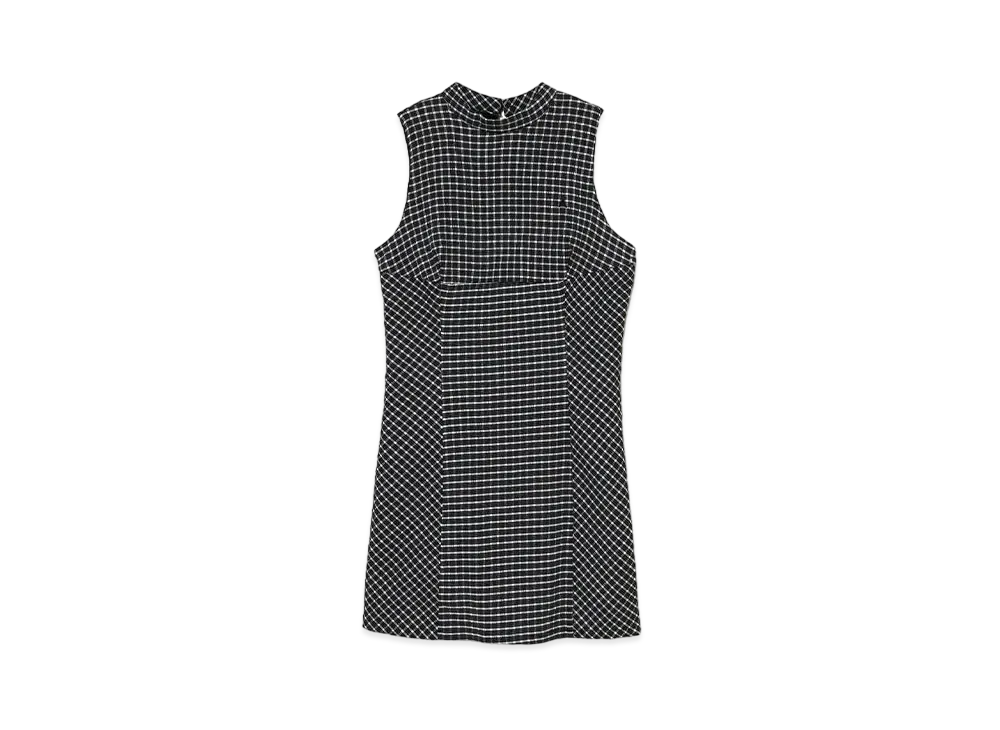 ANDMARY Natalie Check Mini Dress "Black"