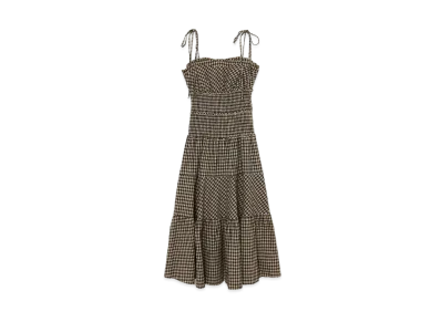 ANDMARY Audrey Check Dress "Beige"