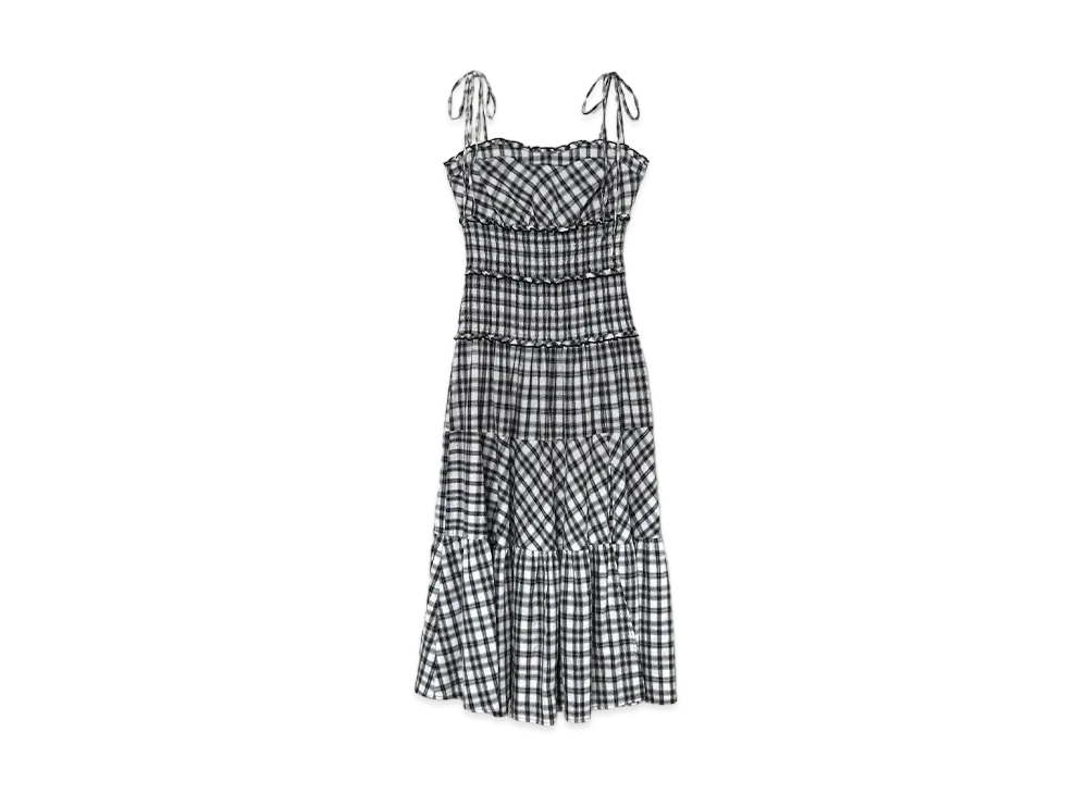 ANDMARY Audrey Check Dress "White"