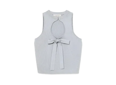 ANDMARY Alicia Ribbon Knit Tops "Ice Blue"