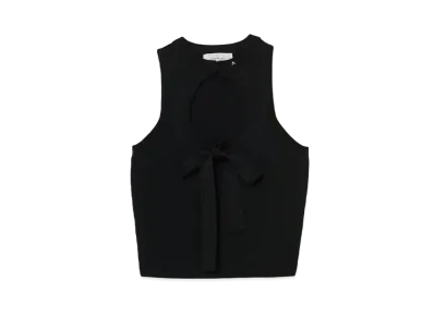 ANDMARY Alicia Ribbon Knit Tops "Black"