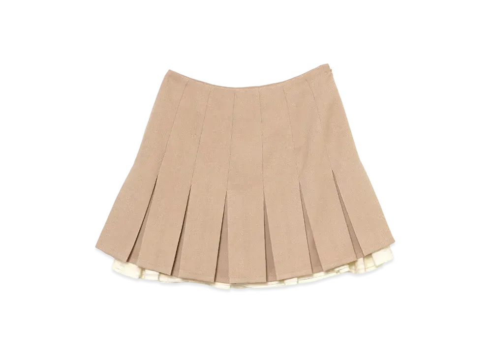 ANDMARY Fiola Chiffon Mini Skirt "Beige"