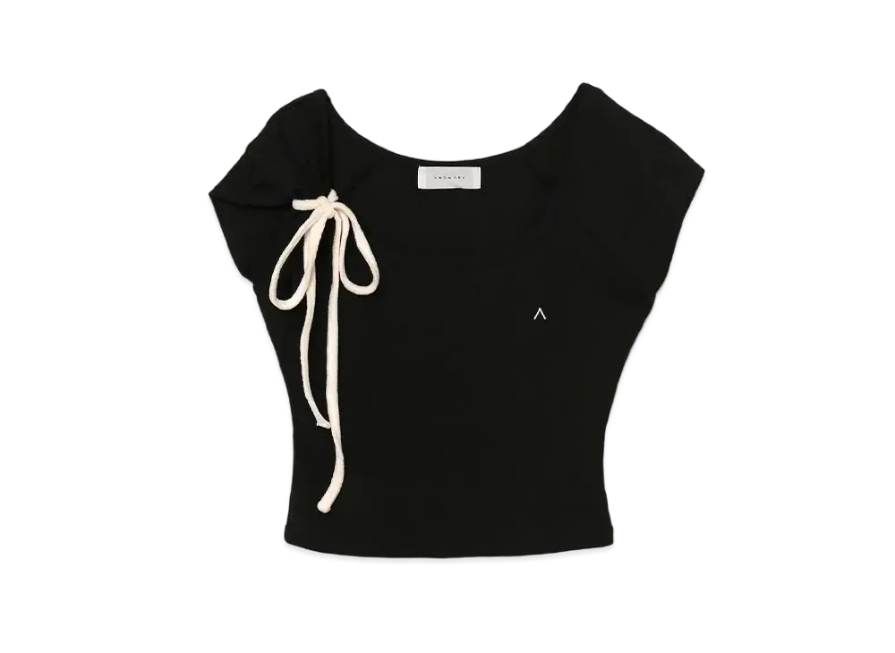 ANDMARY Kitty Ribbon Tops "Black"
