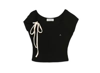 ANDMARY Kitty Ribbon Tops "Black"