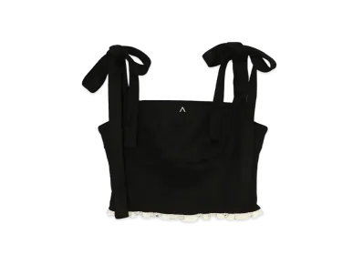 ANDMARY Ava Ribbon Tops "Black"