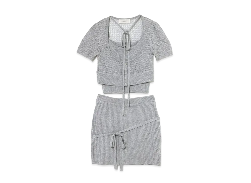 トップス andmary tina knit set gray ANDMARY Tina Knit Set Up 
