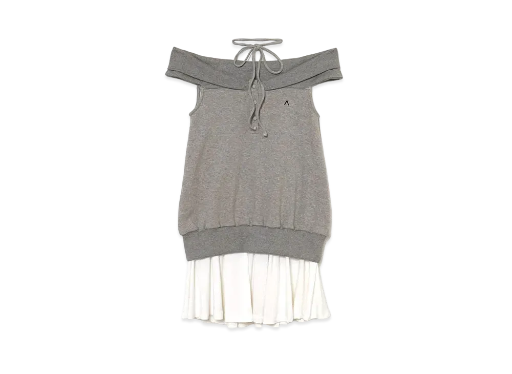 ANDMARY Amber Offshoulder Mini Dress "Gray"