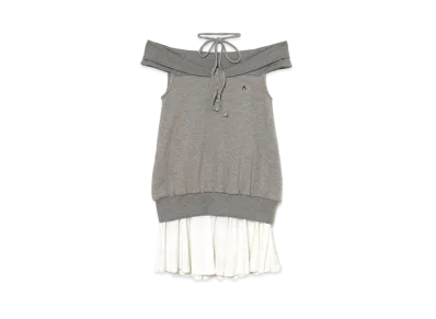 ANDMARY Amber Offshoulder Mini Dress "Gray"