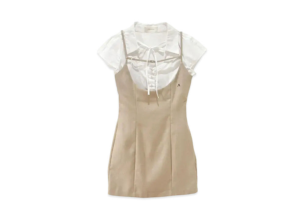 ANDMARY Betty layered dress グレー ANDMARY】Betty layered dress