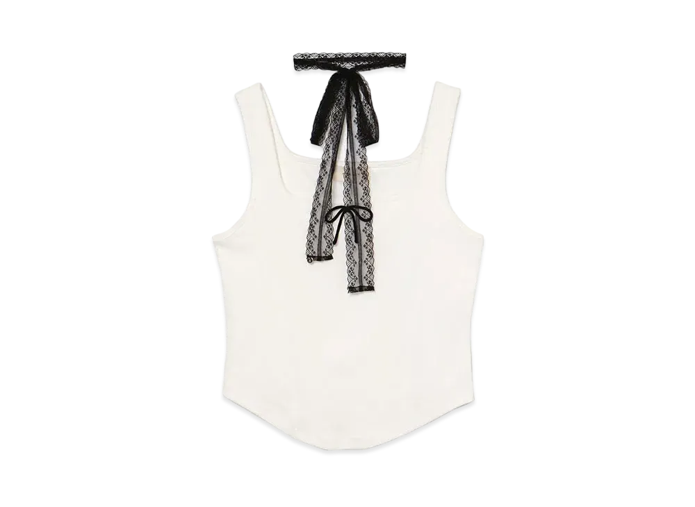 ANDMARY Zoe Ribbon Tops "White"
