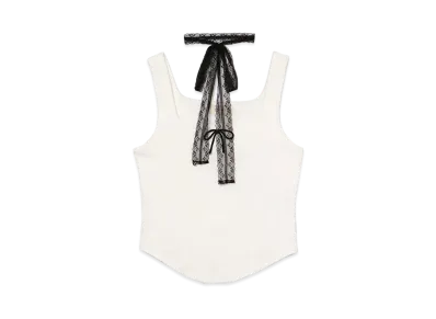 ANDMARY Zoe Ribbon Tops "White"