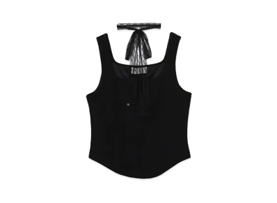 ANDMARY Zoe Ribbon Tops "Black"