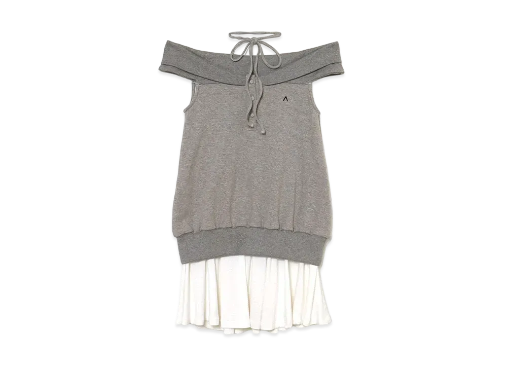 ANDMARY Amber Offshoulder Mini Dress "Gray"