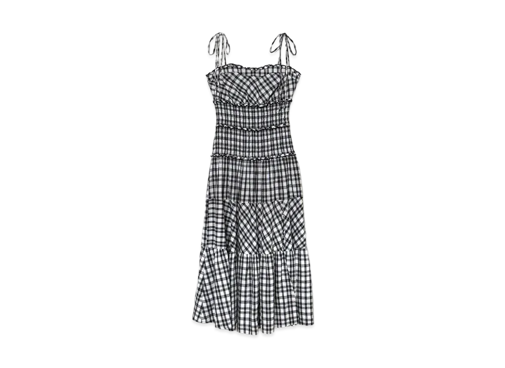 ANDMARY Audrey Check Dress "White"