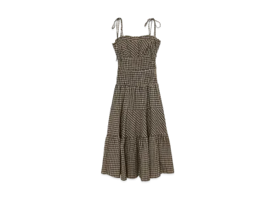 ANDMARY Audrey Check Dress "Beige"
