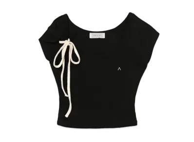 ANDMARY Kitty Ribbon Tops "Black"