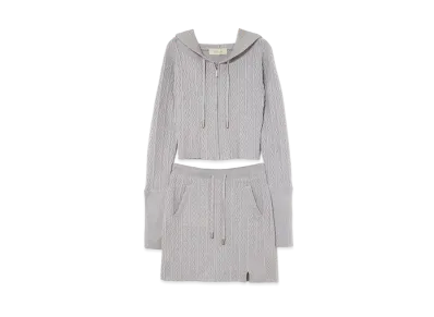 ANDMARY Heart Cable Knit Set Up "Gray"