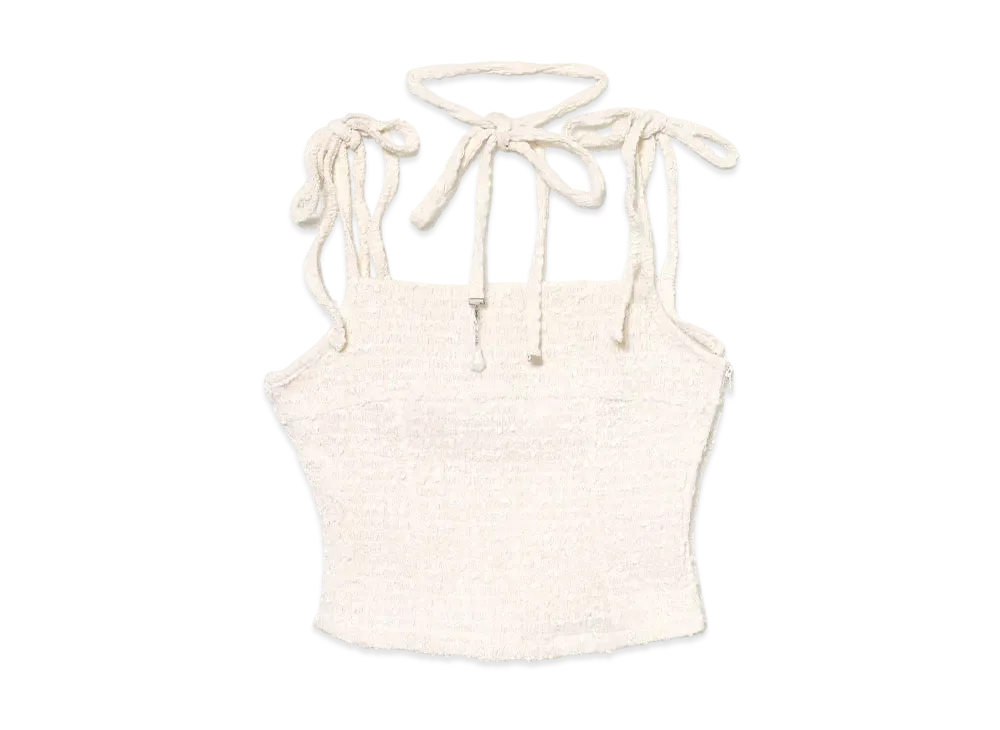 ANDMARY Mimi Ribbon Camisole "White"