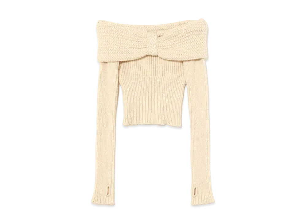 ANDMARY Amanda Offshoulder Tops "Beige"