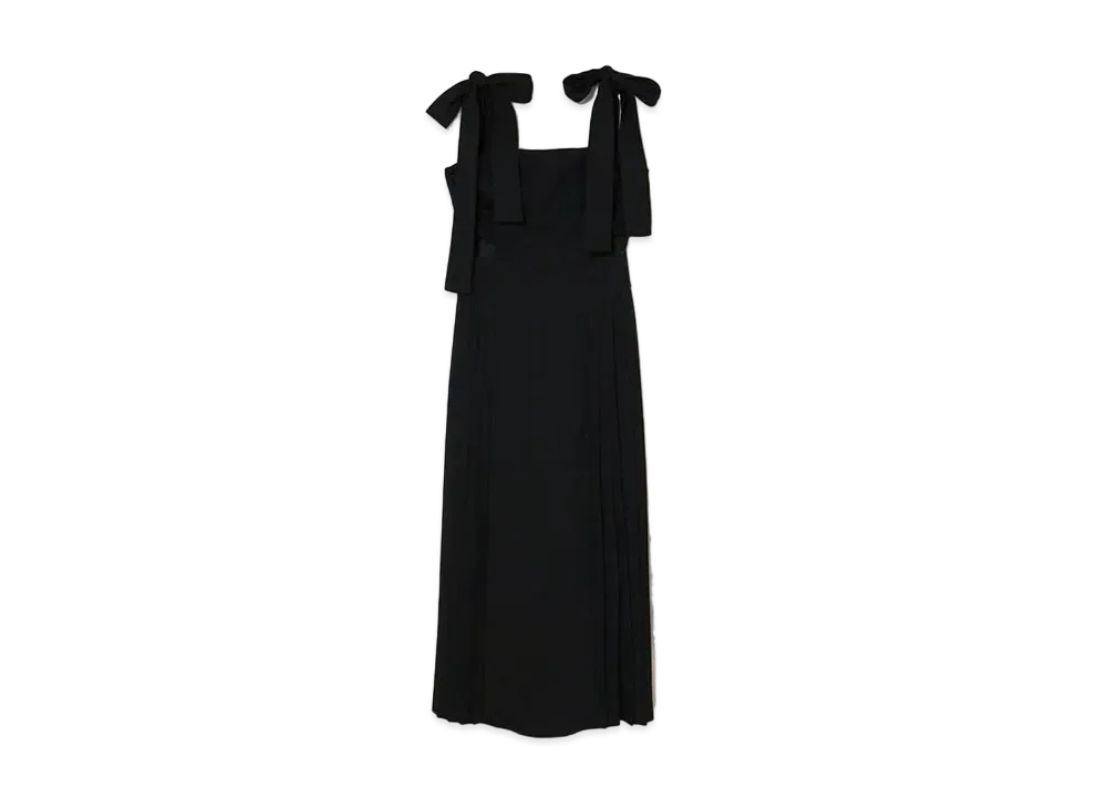 ANDMARY Ann Ribbon Pleats Dress "Black"