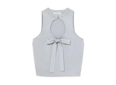ANDMARY Alicia Ribbon Knit Tops "Ice Blue"