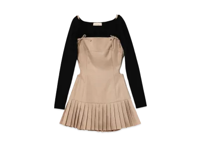 ANDMARY Karen Knit Set Mini Dress "Beige"