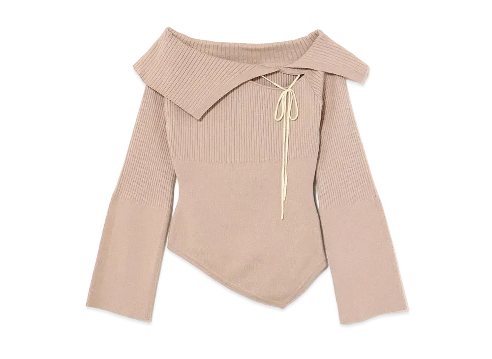 ANDMARY Amari Ribbon Tops "Beige"