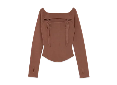 ANDMARY Bebe Knit Tops "Mocha Brown"