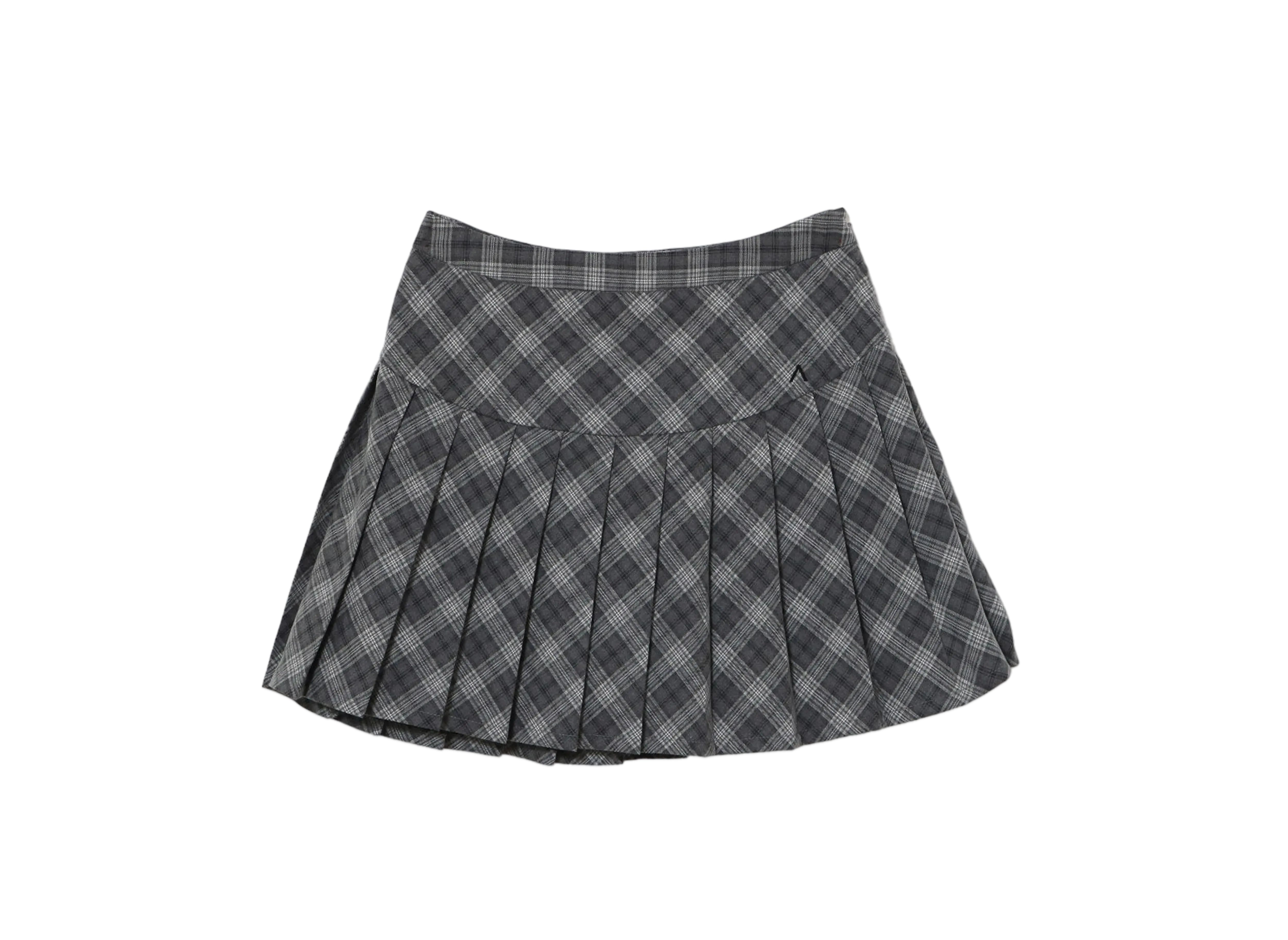 ANDMARY Audrey Check Mini Skirt "Gray"