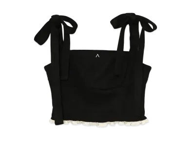ANDMARY Ava Ribbon Tops "Black"