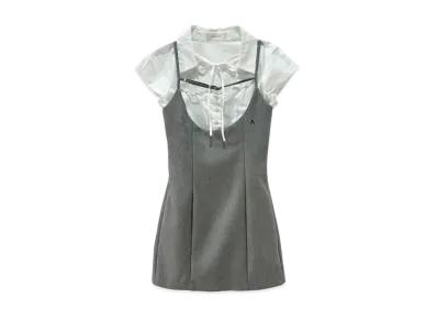 ANDMARY Betty Layered Dress "Gray"