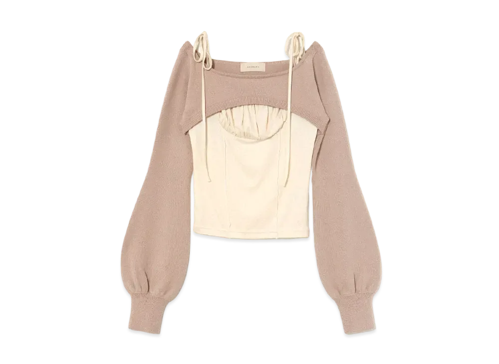 AND MARY Sophia layered tops ベージュ ANDMARY】Sophia layered tops