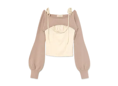 ANDMARY Sophia Layered Tops "Beige"