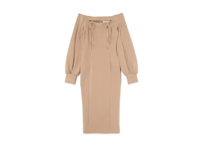 ANDMARY Bebe Ribbon Dress "Mocha Beige"