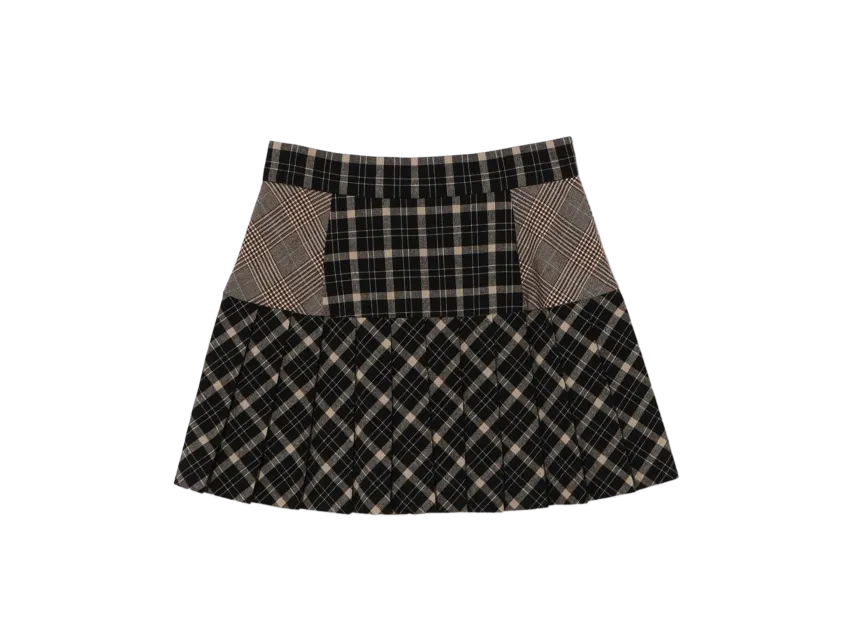 ANDMARY Coco Check Pleats Skirt ANDMARY Coco Check Pleats Skirt