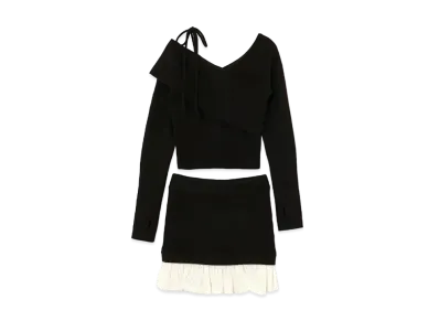 ANDANDMARY Mary Lucy knit set up "Black"