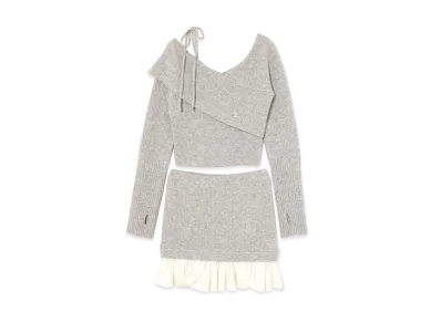 ANDANDMARY Mary Lucy knit set up "Gray"