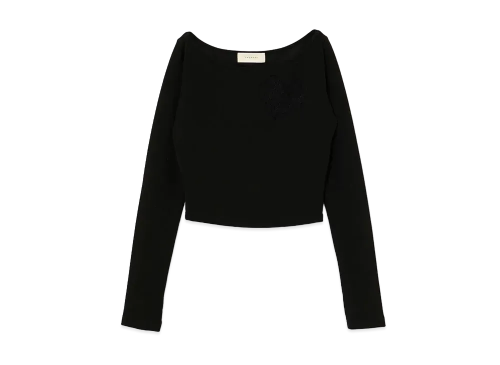 ANDANDMARY Mary Nini lace long sleeve tops "Black"