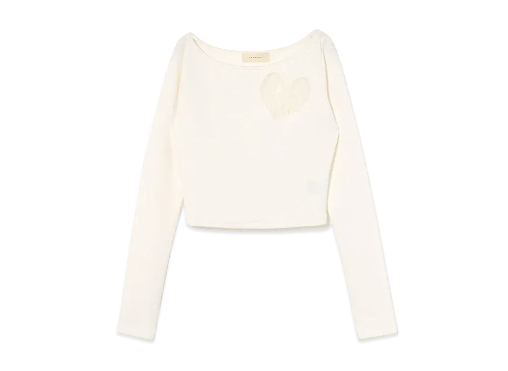 ANDANDMARY Mary Nini lace long sleeve tops "White"
