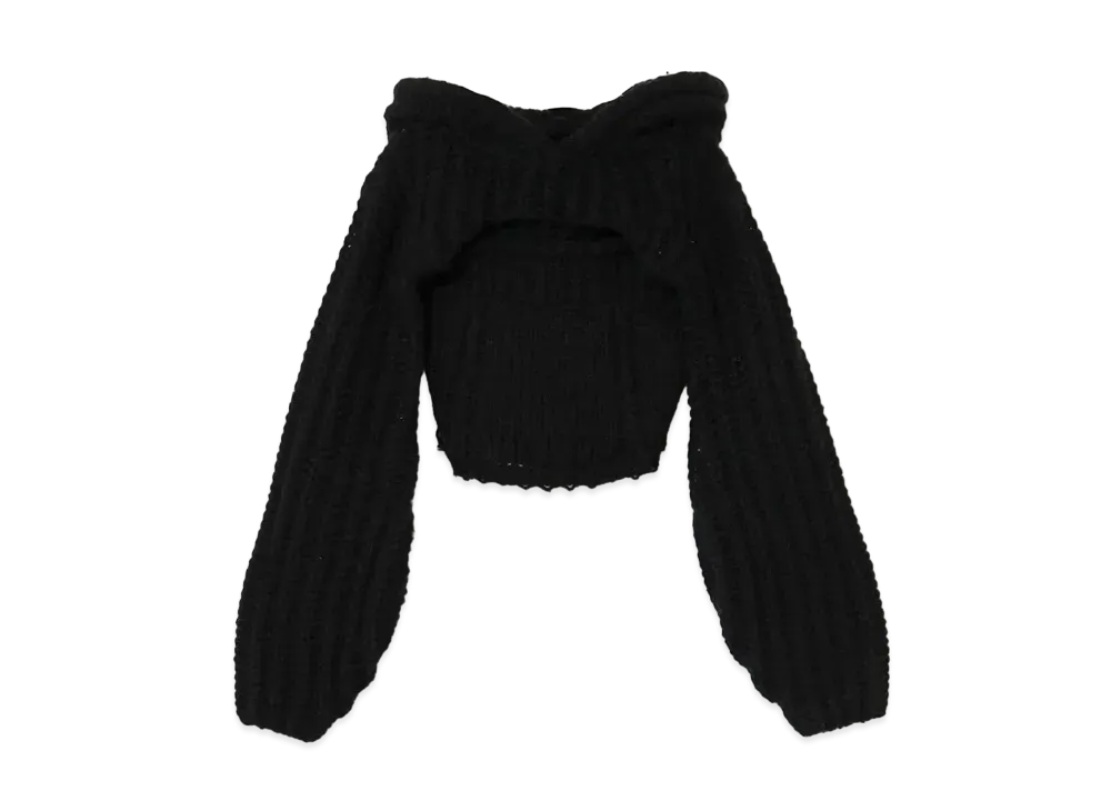ANDANDMARY Mary Leo hood knit set "Black"