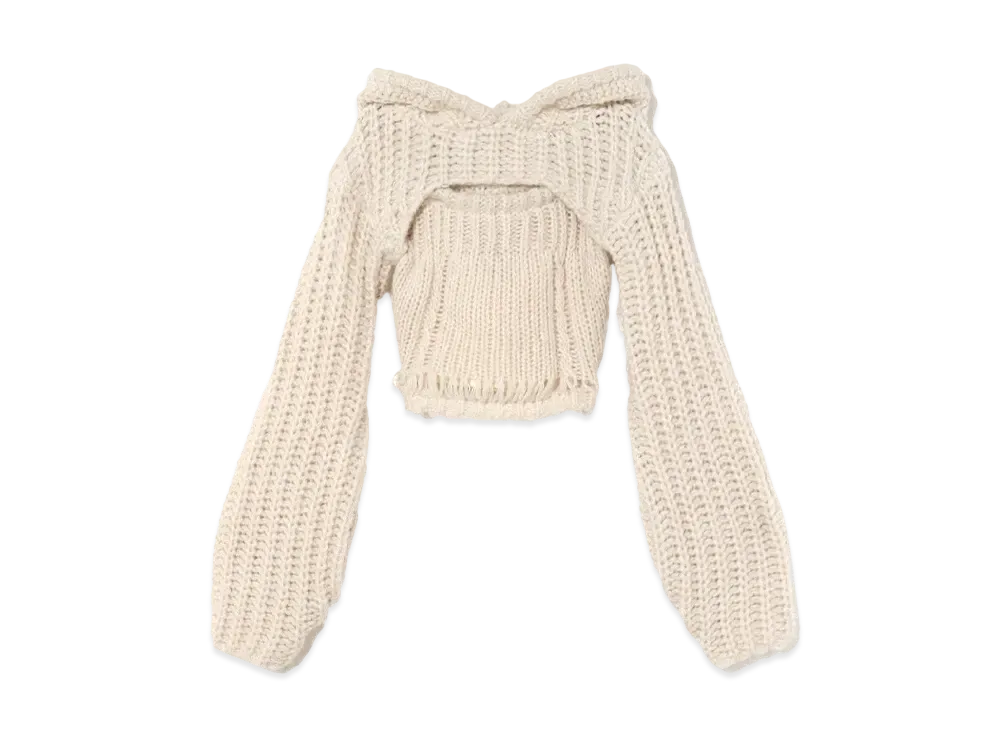 ANDANDMARY Mary Leo hood knit set 