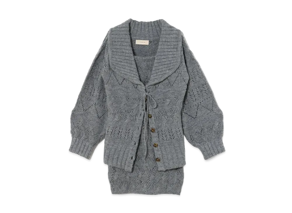 ANDANDMARY Mary Sandy crochet knit set "Gray"