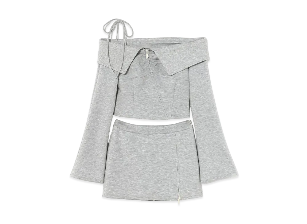 ANDANDMARY Mary Retina zip set up "Gray"