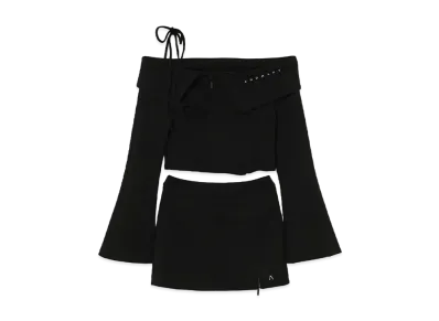 ANDANDMARY Mary Retina zip set up "Black"