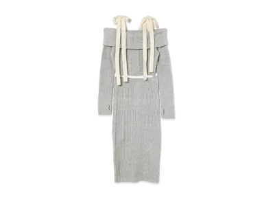 ANDANDMARY Mary Rei ribbon offshoulder set up "Gray"