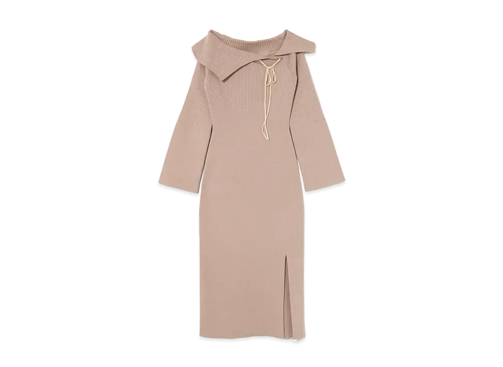 ANDANDMARY Mary Amari ribbon dress "Beige"