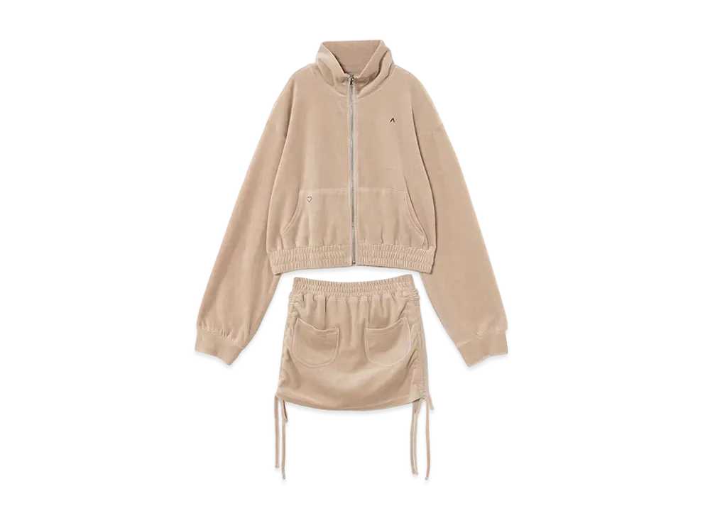 ANDANDMARY Heart Point Girls Set Up "Beige"