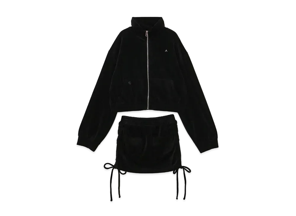 ANDANDMARY Heart Point Girls Set Up "Black"