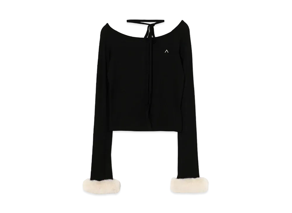 ANDANDMARY Ravi Fur Tops "Black"