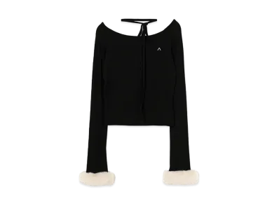 ANDANDMARY Ravi Fur Tops "Black"